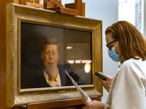 An Iconic JFK Portrait On Loan From The MFA Now Hangs Inside Biden