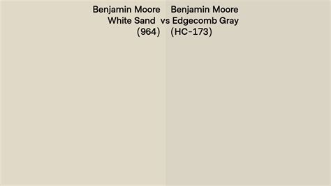 Benjamin Moore White Sand 964 Vs Edgecomb Gray HC 173 Side By Side