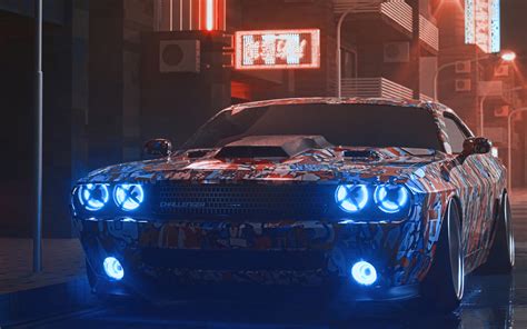 1920x1200 Dodge Challenger Neon Eyes 4k 1080p Resolution Hd 4k