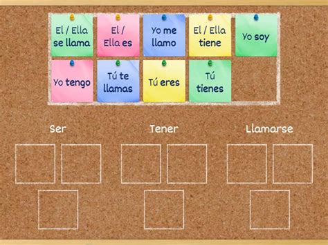 Ser Tener Llamarse Singular Group Sort