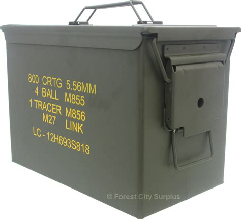 Large 50 Caliber Metal Ammo Box Crates