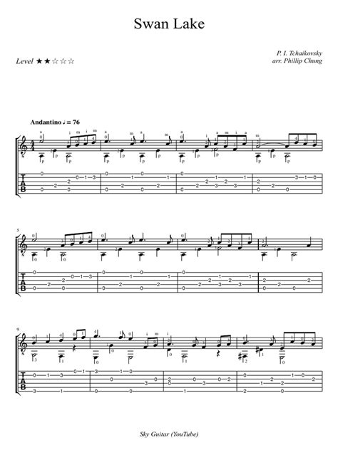 Swan Lake Sky Guitar Tab Pdf