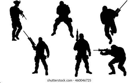 Army Man Silhouette Stock Vector (Royalty Free) 460046725 | Shutterstock