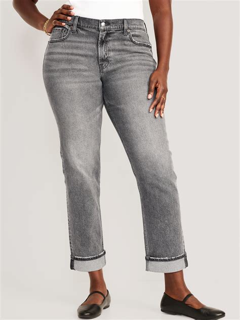 Mid Rise Boyfriend Straight Jeans Old Navy