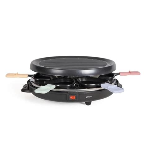 Appareil à raclette 6 personnes 800w DOC207P Livoo Gamm vert