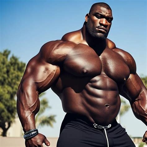 Big Black Men Muscles