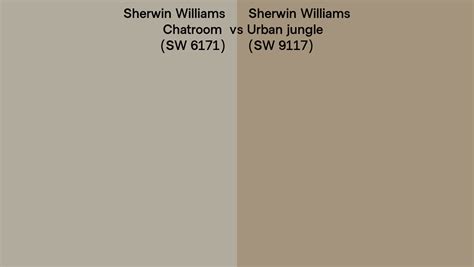 Sherwin Williams Chatroom Vs Urban Jungle Side By Side Comparison