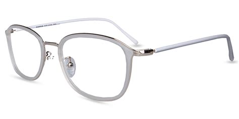 Unisex Full Frame Mixed Material Eyeglasses