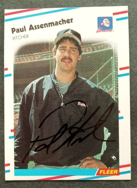 1988 Fleer SIGNED Paul Assenmacher BRAVES 532 EBay