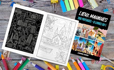 Lieux Magiques Paysages Livres En Cahier De Coloriage