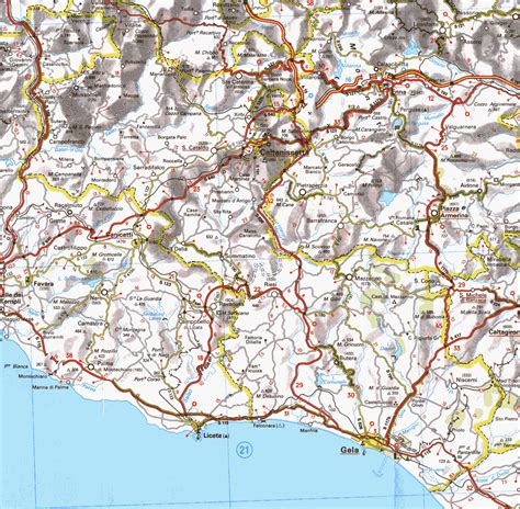 Map of Caltanissetta - Mappa di Caltanissetta