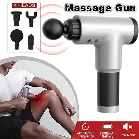 6 Files Fascia Gun Massage Muscle Massager Deep Vibration Therapy Athlete Sports Recovery