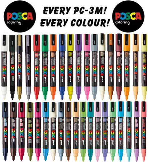 Uni Posca Paint Marker Art Pens Every Posca Every Colour Buy Pay For