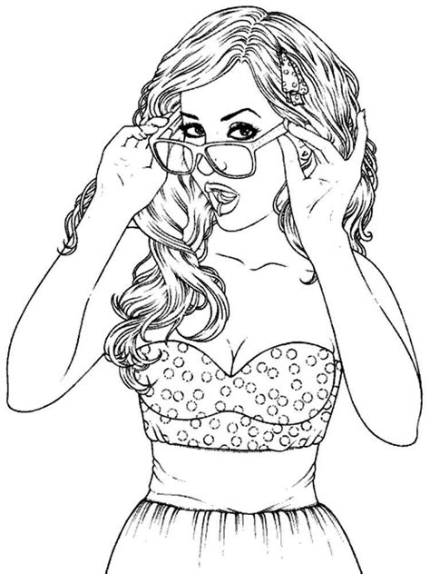 Coloring Pages Lady Colouring Page Lady Lady By Orjoowan Art Lady