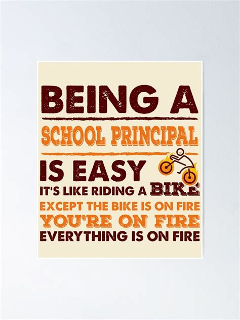 "Being A School Principal Is Easy - Funny School Principal Quote Gift Idea For Men and Womens ...