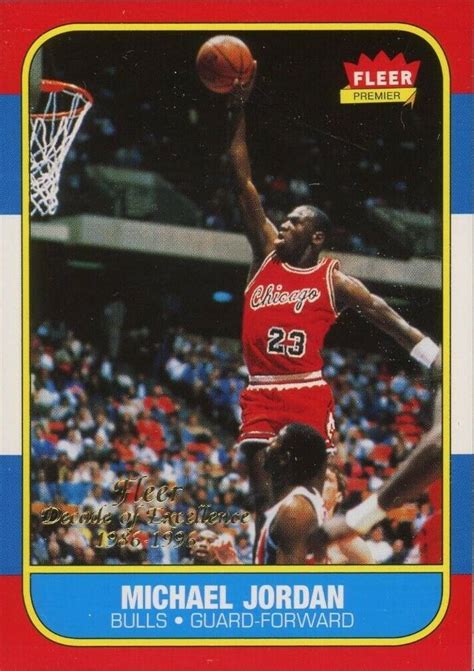 86 87 Fleer Michael Jordan Rookie Card Michael Jordan Cards