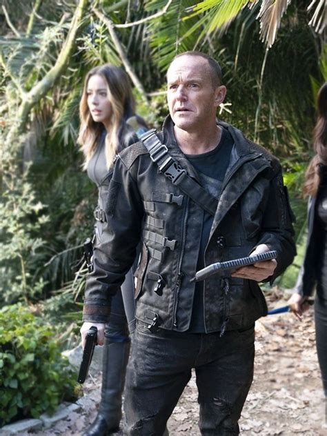 Agents Of Shield Clark Gregg Black Leather Jacket