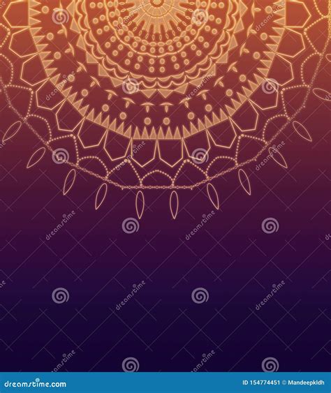 Feestelijke Luxe Mandala Card Hand Getrokken Patroon Decoratief