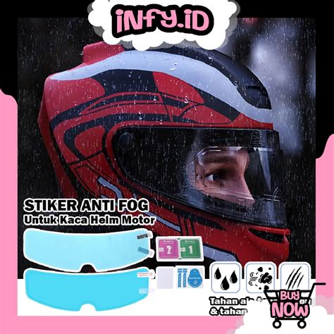 Jual INFY Stiker Anti Fog Kaca Helm Motor Anti Embun Tempelan Lapisan