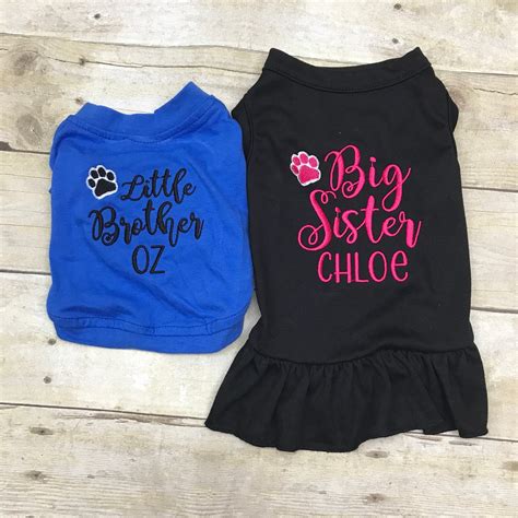 Dog Big Sister Dress Big Sister Shirt Dog Tee Shirt Monogram Etsy