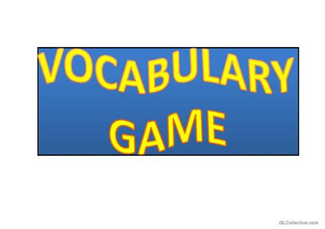 vocabulary game english esl powerpoints