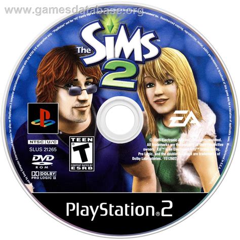 Sims 2 Sony Playstation 2 Artwork Disc