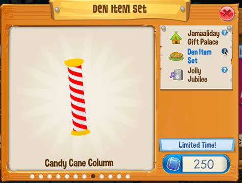 Candy Cane Column Animal Jam Wiki Fandom