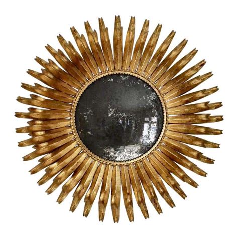 Italian Midcentury Gilt Soleil Sunburst Eyelash Wall Mirror At 1stdibs