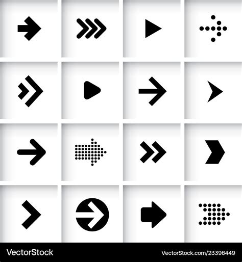 Flat design arrow icon set Royalty Free Vector Image