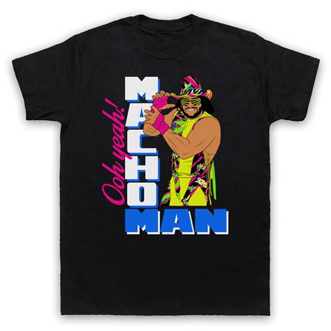 Macho Man Randy American 80s Wrestling Legend Retro Ooh Yeah Adults T