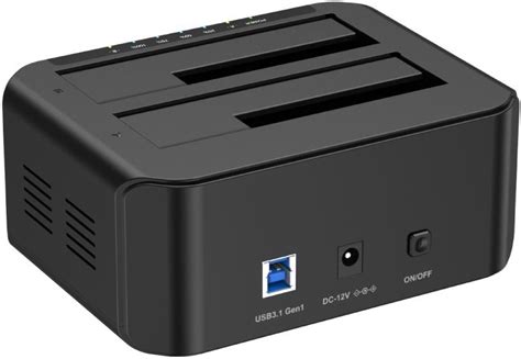 UNITEK Y 3032 USB 3 0 To SATA III Dual Bay HDD SSD Clone Black Docking