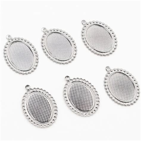 No Fade 10pcs 13x18mm Inner Size Stainless Steel Material Oval Style