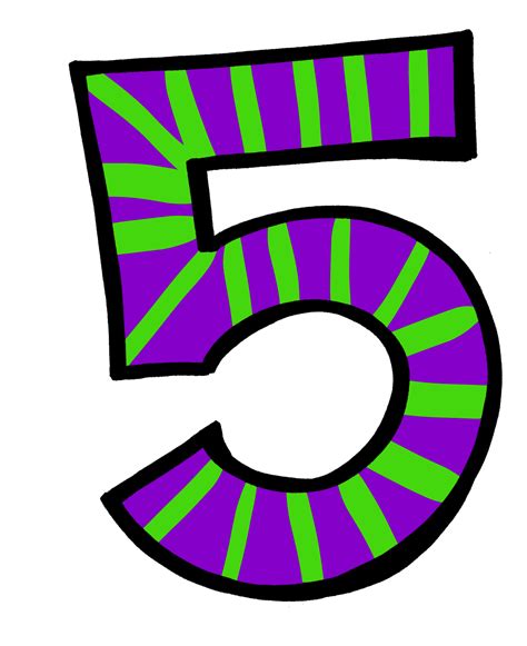 Green Number 5 - ClipArt Best