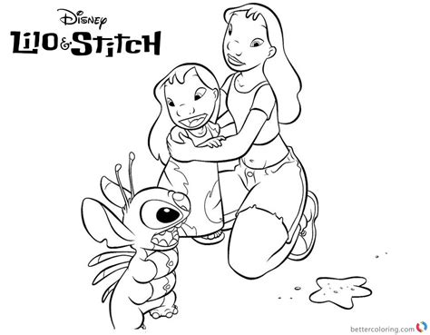 Disney Lilo and Stitch Ohana Coloring Pages Characters - Free Printable ...