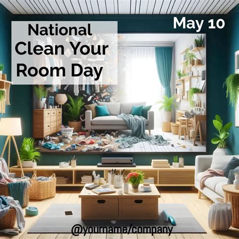 Plantilla De National Clean Your Room Day Instagram Post T Postermywall