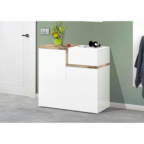 Dmora Zapatero Dmaric Mueble Multiusos Con 2 Puertas Y 1 Puerta