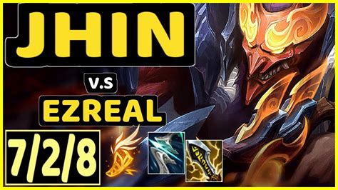 JHIN Vs EZREAL 7 2 8 KDA BOTTOM ADC GAMEPLAY EUW Ranked GRANDMASTER