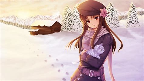 Winter Snow Anime Wallpapers Wallpaper Cave