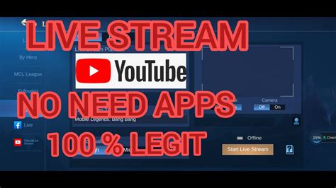 How To Live Stream Mobile Legends In Youtube Eazy Way No Need Apps 100