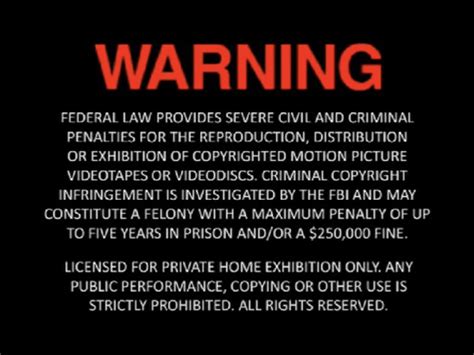 Cinedigm Warning Screen The Fbi Warning Screens Wiki Fandom