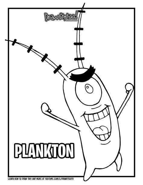 How To Draw Plankton Spongebob Squarepants Drawing Tutorial Draw It