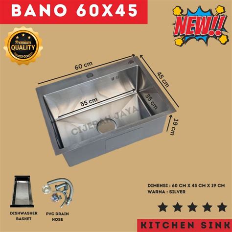 Jual Paket Kitchen Sink Bano Stainless Sus Black Hitam Bak Cuci