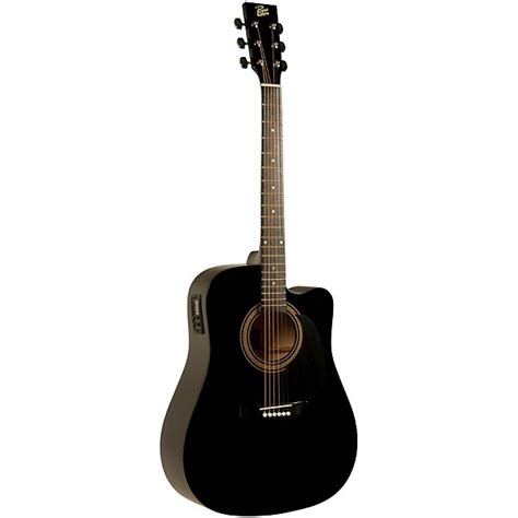 Rogue Ra Dreadnought Cutaway Acoustic Electric Guitar Black