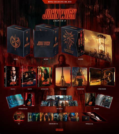 John Wick: Chapter 4 Blu-ray Steelbook NOVA MEDIA Exclusive No.43 One