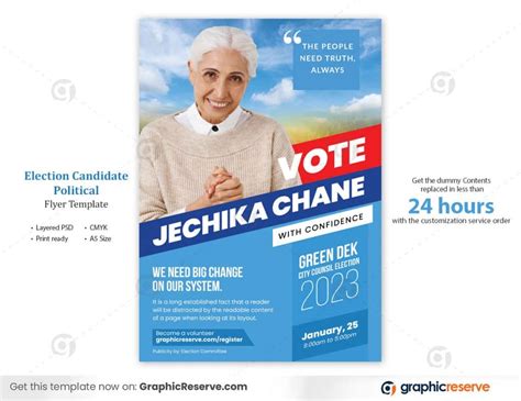 Political Candidate Flyer (Canva template) - Graphic Reserve