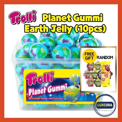 Asmr Trolli Planet Gummy Earth Jelly 10pcs Shopee Malaysia