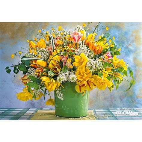 Puzzle Castorland Fiori Primaverili In Vaso Verde Puzzle Da 1000 Pe