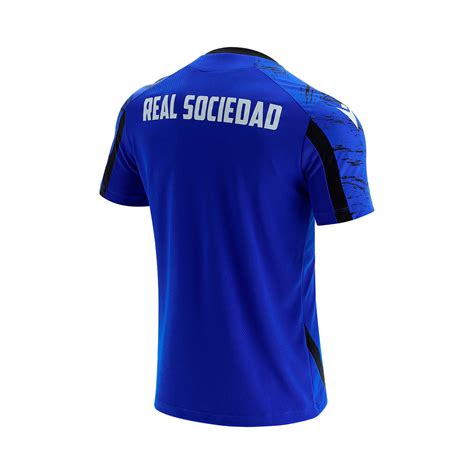 Playera Macron Real Sociedad de Fútbol Training 2021 2022 Blue Fútbol