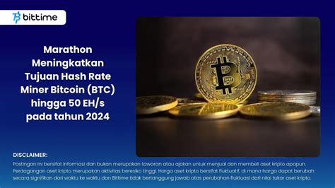 Marathon Increases Bitcoin Btc Hash Rate Miner Goal To Eh S By