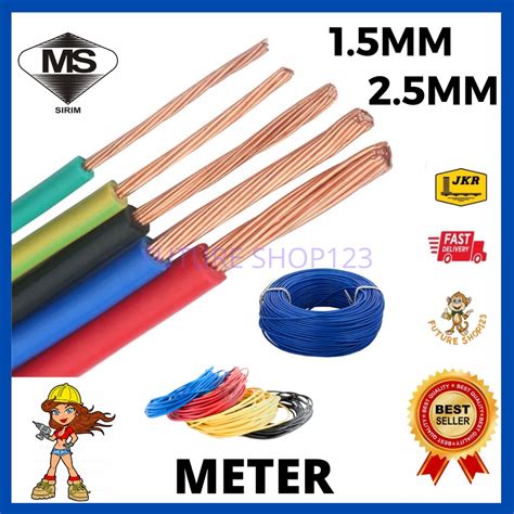 Sirim 1 5mm 2 5MM 1 METER PVC WIRE CABLE SINGLE CORE 100 PURE COPPER